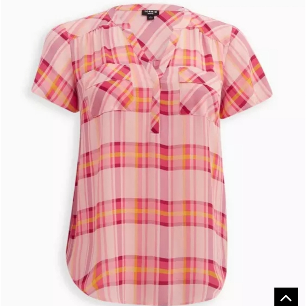 Torrid Harper Georgette Pullover Flutter Blouse